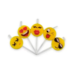 Vela Macivelas Emojis (5 pzas)