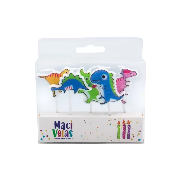Vela Macivelas Dinosaurios (5 pzas) - Image 2