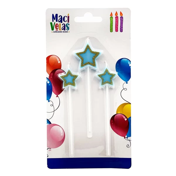 Vela Macivelas Estrellas (3 pzas) - Image 4