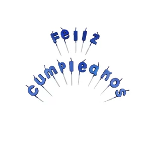 Vela Macivelas Letras "Feliz Cumpleaños" (15 pzas) - Varios Colores