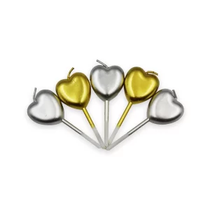 Vela Macivelas Corazones (5 pzas)