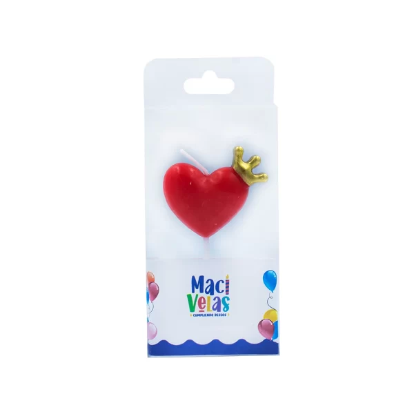 Vela Macivelas Corazón Rojo - Image 2