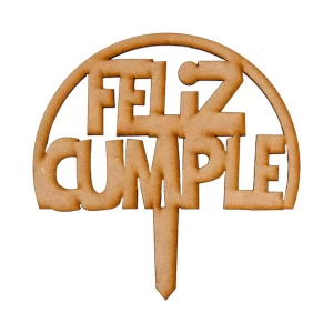 Cake Topper MDF Arco "Feliz Cumple"