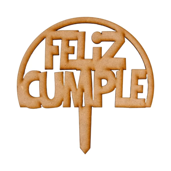 Cake Topper MDF Arco "Feliz Cumple"