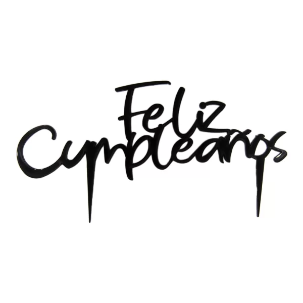 Cake Topper (acrílico) "Feliz Cumpleaños" - Varios Colores - Image 2