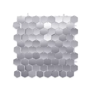Panel Shimmer Macivelas Hexagonal Mate Plata