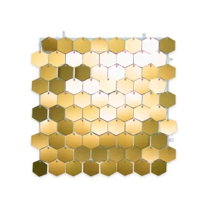 Panel Shimmer Macivelas Hexagonal Mate Dorado