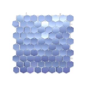 Panel Shimmer Macivelas Hexagonal Mate Azul Cielo