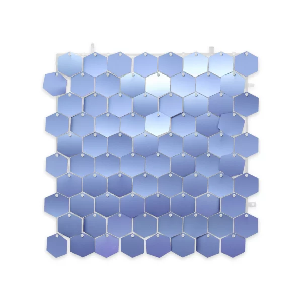Panel Shimmer Macivelas Hexagonal Mate Azul Cielo