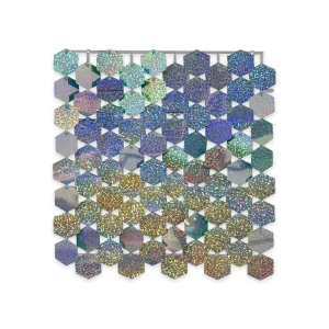 Panel Shimmer Macivelas Hexagonal Holográfico Plata