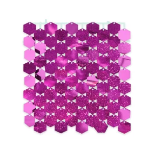 Panel Shimmer Macivelas Hexagonal Holográfico Rosado