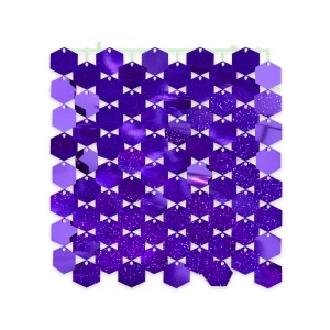 Panel Shimmer Macivelas Hexagonal Holográfico Violeta